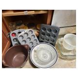 NEW BAKING PANS, BATTER BOWL, PYREX, ETC.