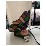 STAINED GLASS BUTTERFLY LAMP