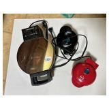 FARBER WARE WAFFLE IRON AND 2 OTHERS