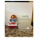 NESTING SET OF FOOD STORAGE SNAP LOCK CONTAINERS