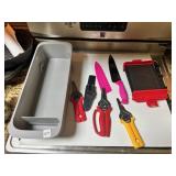 SCISSORS, GRILL TRAY, COOKING LIGHT NEW KNIFE,