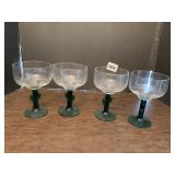 4 BLACK BASE STEM GLASSES