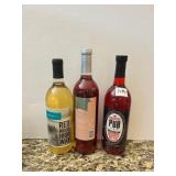 SEALED BOTTLES OF MOSCATO WINE, PEACH BERRY WINE