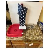 COLLAPSIBLE SILICONE DISH TUB, STARS AND STRIPES