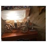 HAND MADE WOODEN COVERED WAGON LIGHT