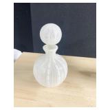 PERFUME BOTTLE, GLASS FURNITURE CASTERS