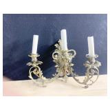 BRASS SCONCES HARD WIRED 9 H X 13 W