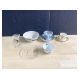 CUPS & SAUCERS, CHINESE BOWL, ETC.