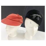 SKY CAP HAT, DARCEL BLACK HAT W/ FABRIC LINING