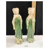 CHINESE FIGURINES PORCELAIN 14" TALL