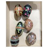 6 HAND PAINTED UKRAINIAN EGGS