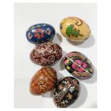 6 HAND PAINTED UKRAINIAN EGGS