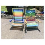 2 BEACH CHAIRS COLLAPSABLE