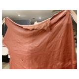 LARGE RUST COLORED LEATHER PIECE APPROX 80 X164