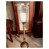 GLASS SHADE CANDLE HOLDER 46" H X 9.5" W
