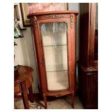 20TH CENTURY CURIO WITH BRASS ORNATE MOUNTS &