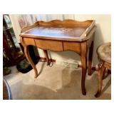 HAND PAINTED TOP KNEE HOLE DESK TURNED LEGS