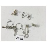 EARRINGS CROSS, MOON & STAR, ETC.