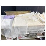 DRYING RACK, RAGS, ETC.