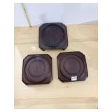 3 MATCHING WOOD BASED