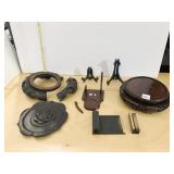 1 ROUND WOOD BASE, EASELS, OTHER BASES NEEDING