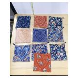 11 HAND QUILTED TRIVETS