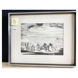 DRAWING MEN PUSHING BOAT BY FARS