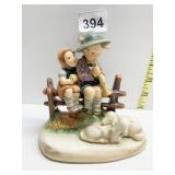 GOEBEL BOY & GIRL WITH SHEEP FIGURINE