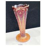 IMPERIAL GLASS 8-INCH-HIGH VASE AMBERINA