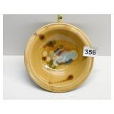 HAND GLAZED MUSTARD COLORED BOWL