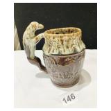 HARKER ROCKINGHAM HOUND HANDLE MUG