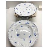 SET OF SIX BEAUTIFUL VISTA ALEGRE BLUE BIRD