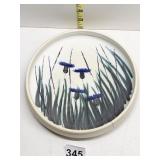 EARTHEN WARE THISTLE DISH SIGNED BY ARTIST