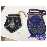TWO BEAUTIFUL VINTAGE BEADED BAGS ONE WITH