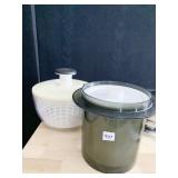 SALAD SPINNER AND ICE BUCKET