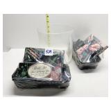 CLEAR GLASS FLOWER VASE AND TWO DESK SETS