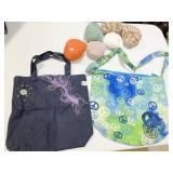 PEACE SIGN BAG FABRIC FORMS DENIM BAG