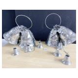 METAL BELLS 9" H, TIMES 2