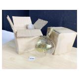 GLASS BALL ORNAMENT LARGE, 5.5", TIMES 2