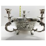 SILVER PLATED CANDLESTICK HOLDER FOOTED CANDY