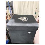 MICRO FLEECE PENGUINS STORAGE OTTOMAN