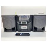 JVC PORTABLE STEREO SYSTEM CASSETTE/CD/REMOTE