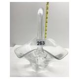 CLEAR GLASS BRIDAL BASKET