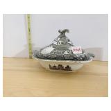 MTVC STONEWARE DOUBLE HANDLED COVERED VEGETABLE