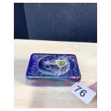 FENTON BIRD IRIDESCENT PAPERWEIGHT 4 INCH X 2-