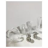 PEWTER SALT & PEPPER, CRUISE SHIP PAPER WEIGHT,