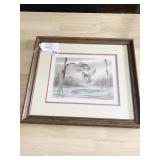 233/480 MALLARDS SIGNED 12X15 PICTURE SHADOW BOX