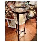 BATTERY OP CANDLE HOLDER W/ IRON BASE