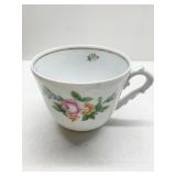 VISTA ALEGRE SET OF 6 TEACUPS FLORAL DESIGN