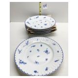 SIX BLUE AND WHITE BIRD PATTERNED VISTA ALEGRE